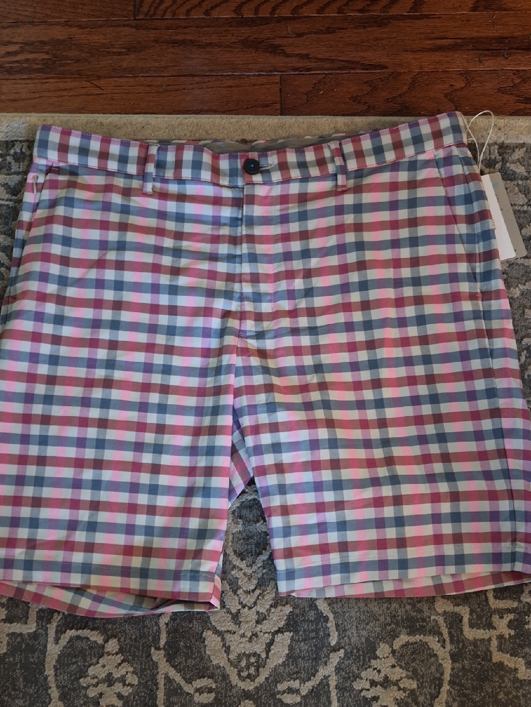 Tommy Bahama Pink ,Blue,Red Plaid Hybrid Shorts